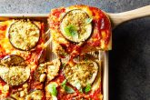 eggplant fresh roasted pepper grandma slice